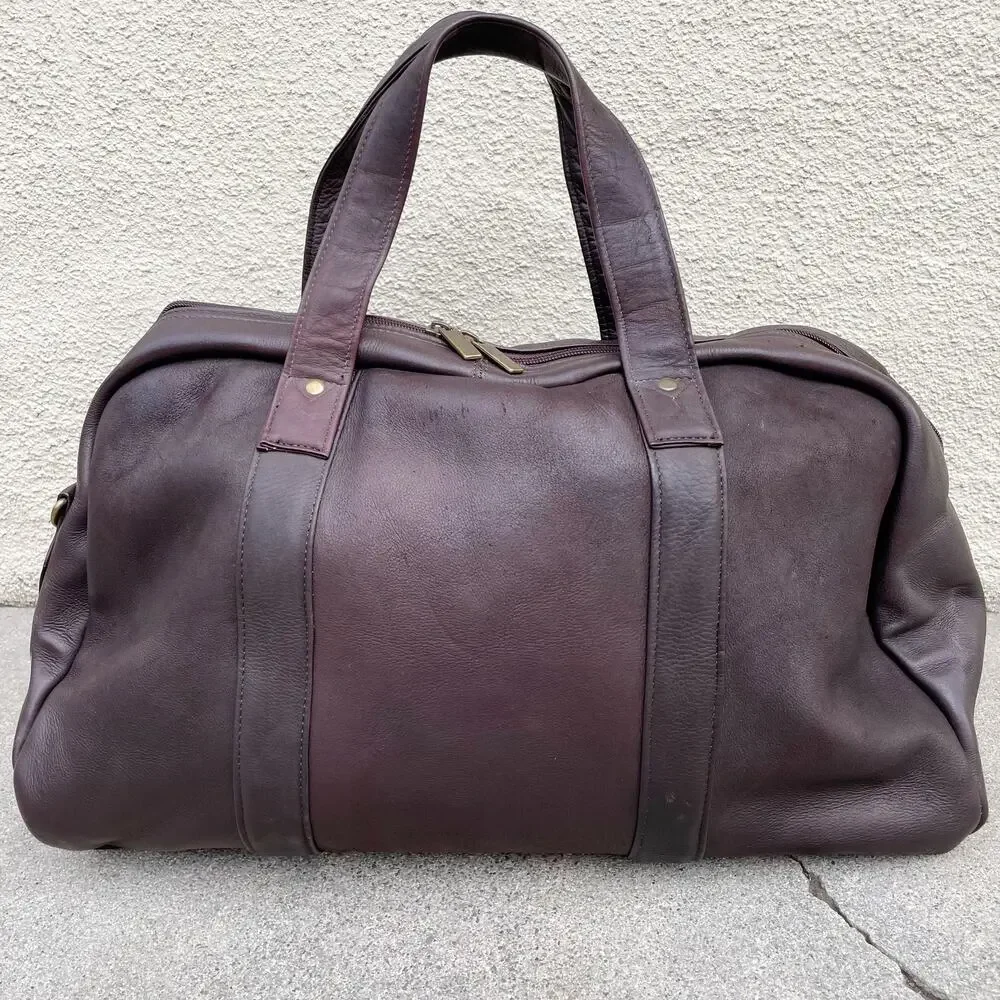 Brown Leather Cal Club California Golf Club SF Bag Embroidered "CK" Initials - Picture 4 of 13